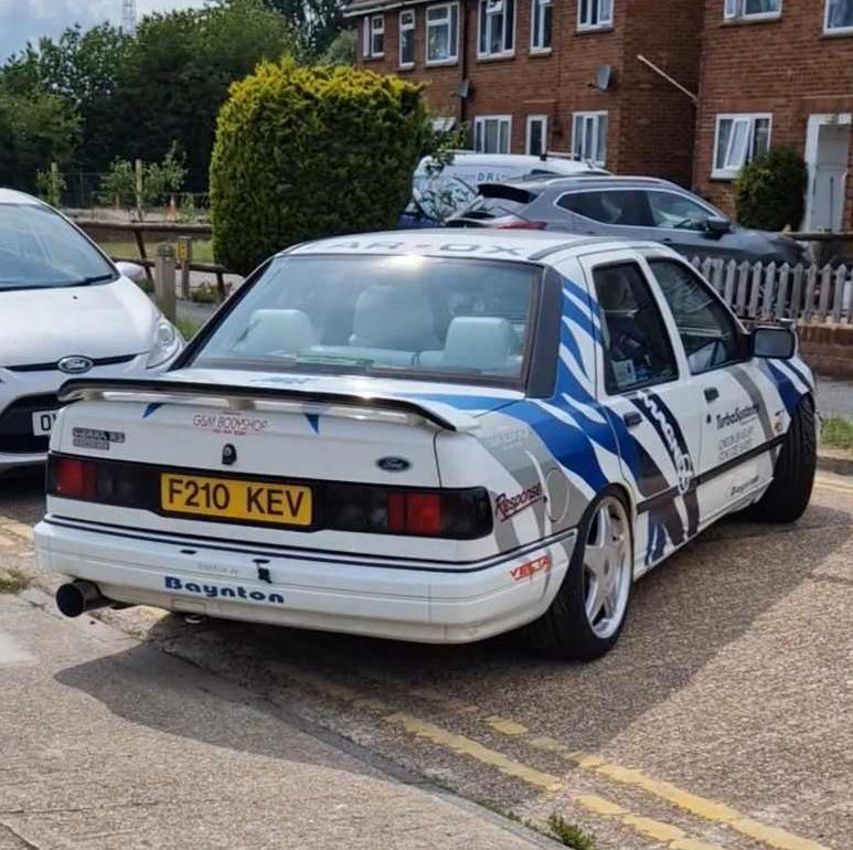 Sapphire Cosworth with tiger stripes