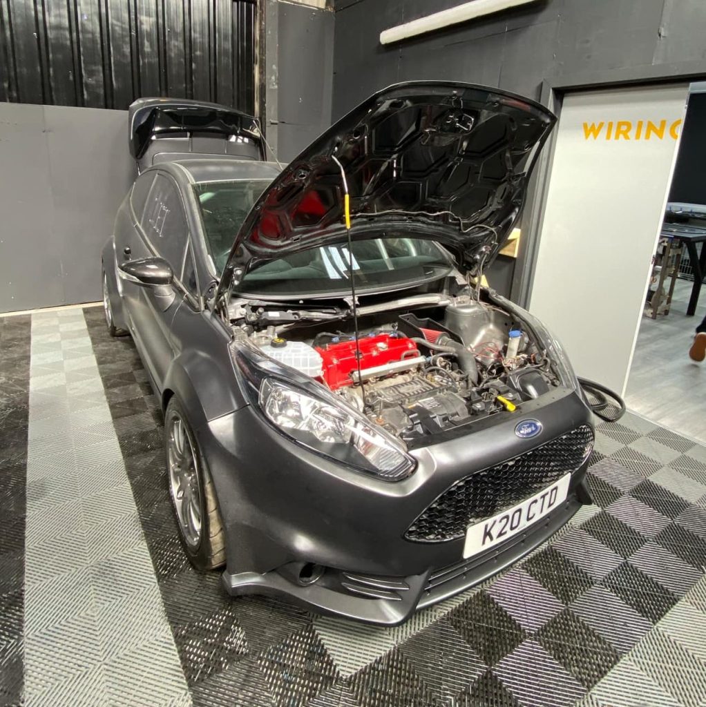 Black Ford Fiesta with Honda engine