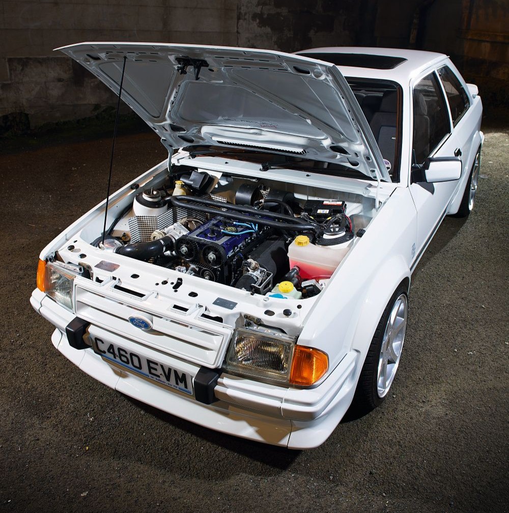White S1 Escort RS Turbo with Cosworth engine